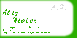 aliz himler business card